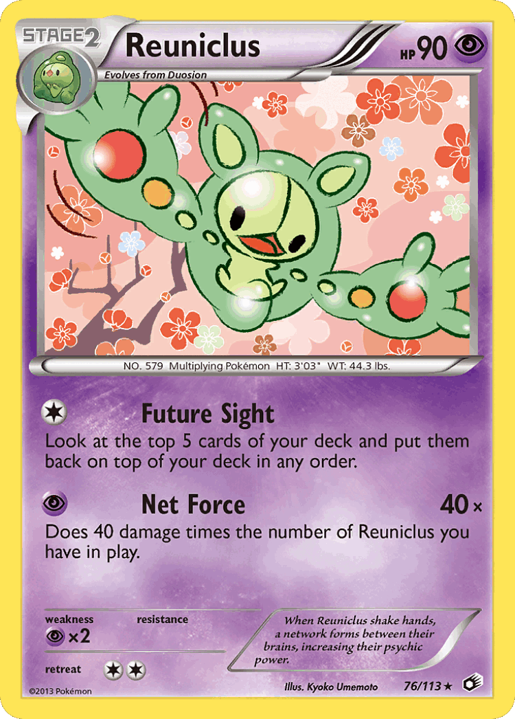 Reuniclus #76 from Legendary Treasures - Rare - Illustrated by Kyoko Umemoto