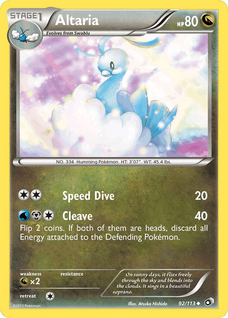 Altaria #92 from Legendary Treasures - Uncommon - Illustrated by Atsuko Nishida