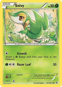 Snivy Pokémon TCG card art