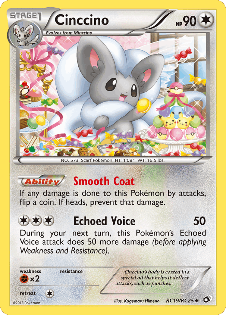 Cinccino #19 from Legendary Treasures - Uncommon - Illustrated by Kagemaru Himeno