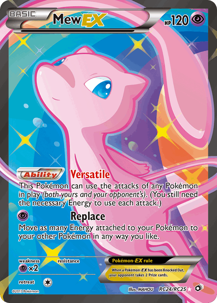Mew-EX #24 from Legendary Treasures - Rare Ultra - Illustrated by MAHOU