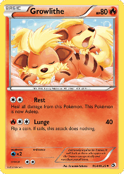 Growlithe Pokémon TCG card art