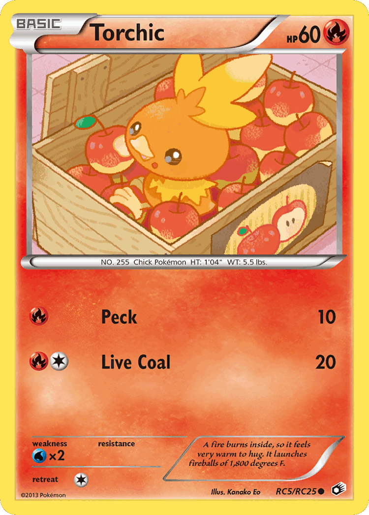 Torchic #5 from Legendary Treasures - Common - Illustrated by Kanako Eo