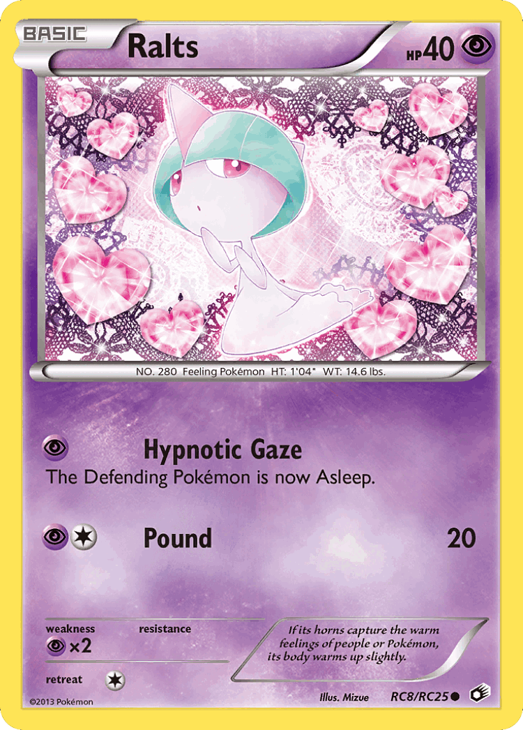 Ralts #8 from Legendary Treasures - Common - Illustrated by Mizue