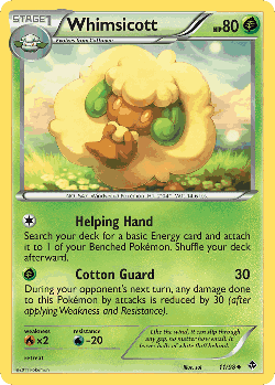 Whimsicott Pokémon TCG card art