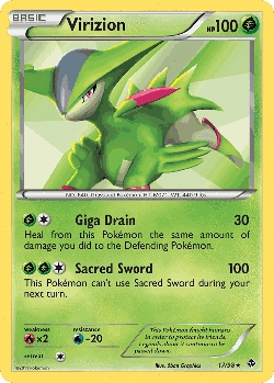 Virizion Pokémon TCG card art