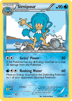 Simipour Pokémon TCG card art