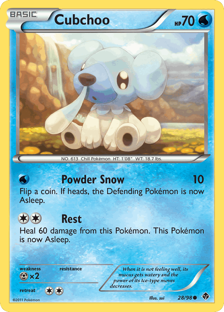 Cubchoo #28 from Emerging Powers - Common - Illustrated by sui