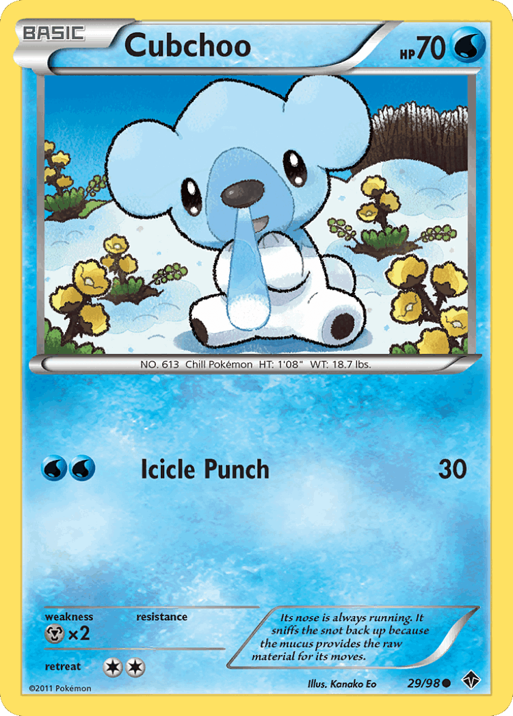 Cubchoo #29 from Emerging Powers - Common - Illustrated by Kanako Eo