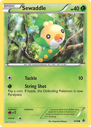 Sewaddle #3 from Emerging Powers - Common - Illustrated by Kagemaru Himeno