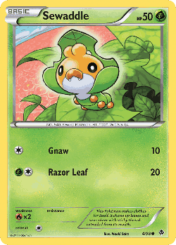 Sewaddle Pokémon TCG card art
