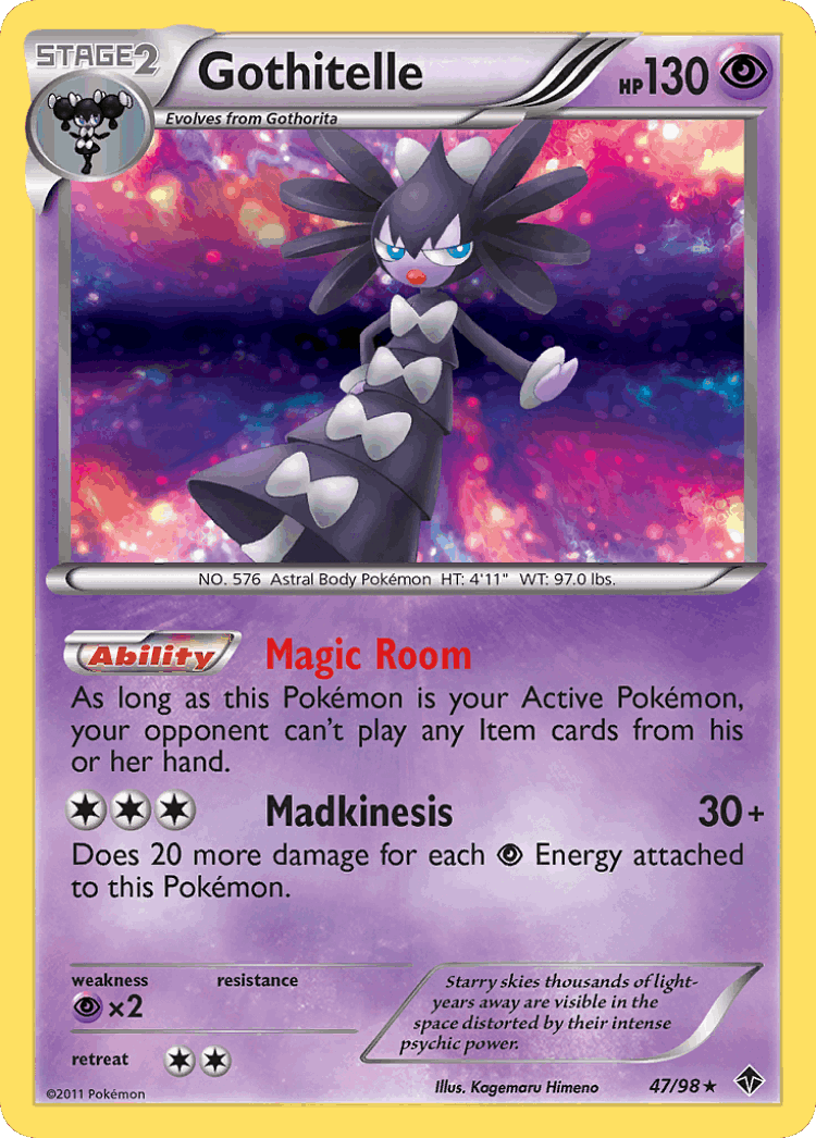 Gothitelle #47 from Emerging Powers - Rare Holo - Illustrated by Kagemaru Himeno