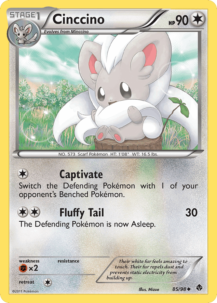 Cinccino #85 from Emerging Powers - Uncommon - Illustrated by Mizue