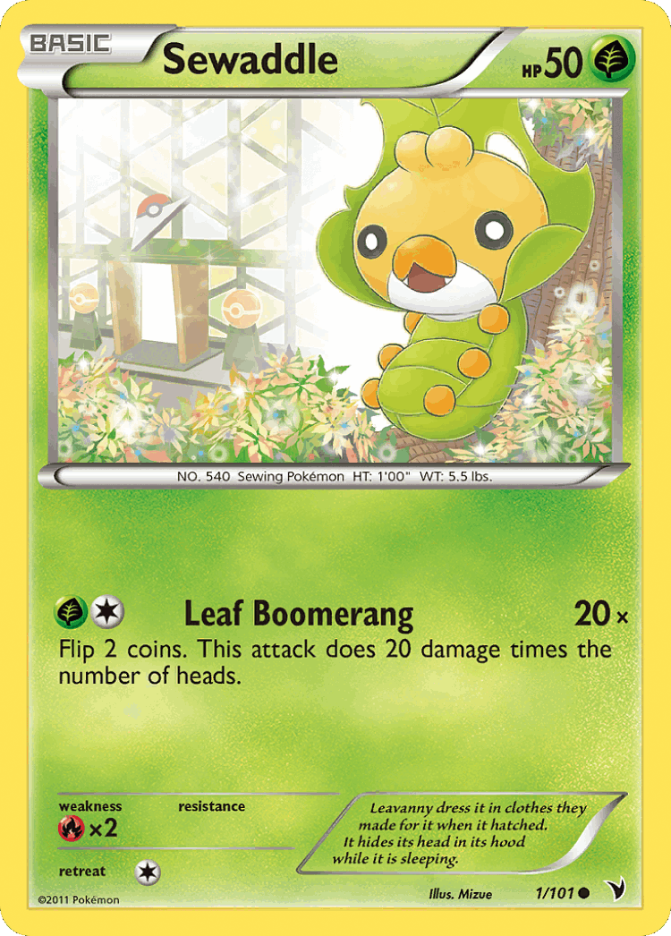 Sewaddle #1 from Noble Victories - Common - Illustrated by Mizue
