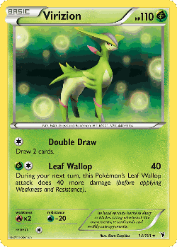 Virizion Pokémon TCG card art