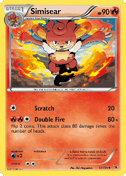 Simisear Pokémon TCG card art