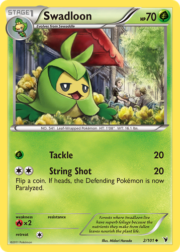 Swadloon Pokémon TCG card art