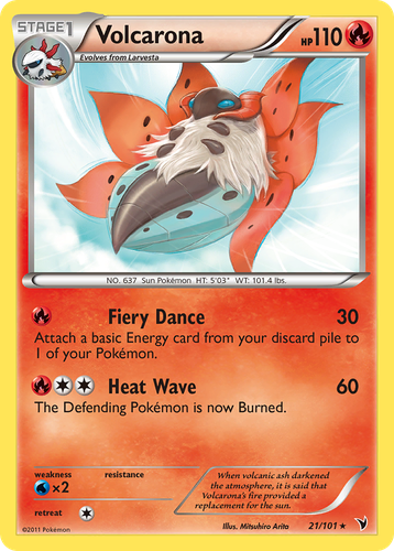 Volcarona Pokémon TCG card art