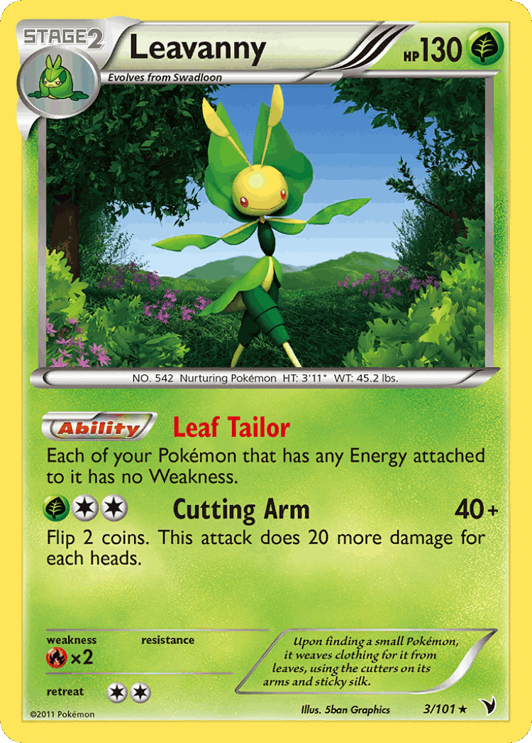 Leavanny #3 from Noble Victories - Rare Holo - Illustrated by 5ban Graphics