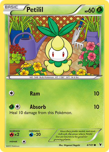 Petilil Pokémon TCG card art