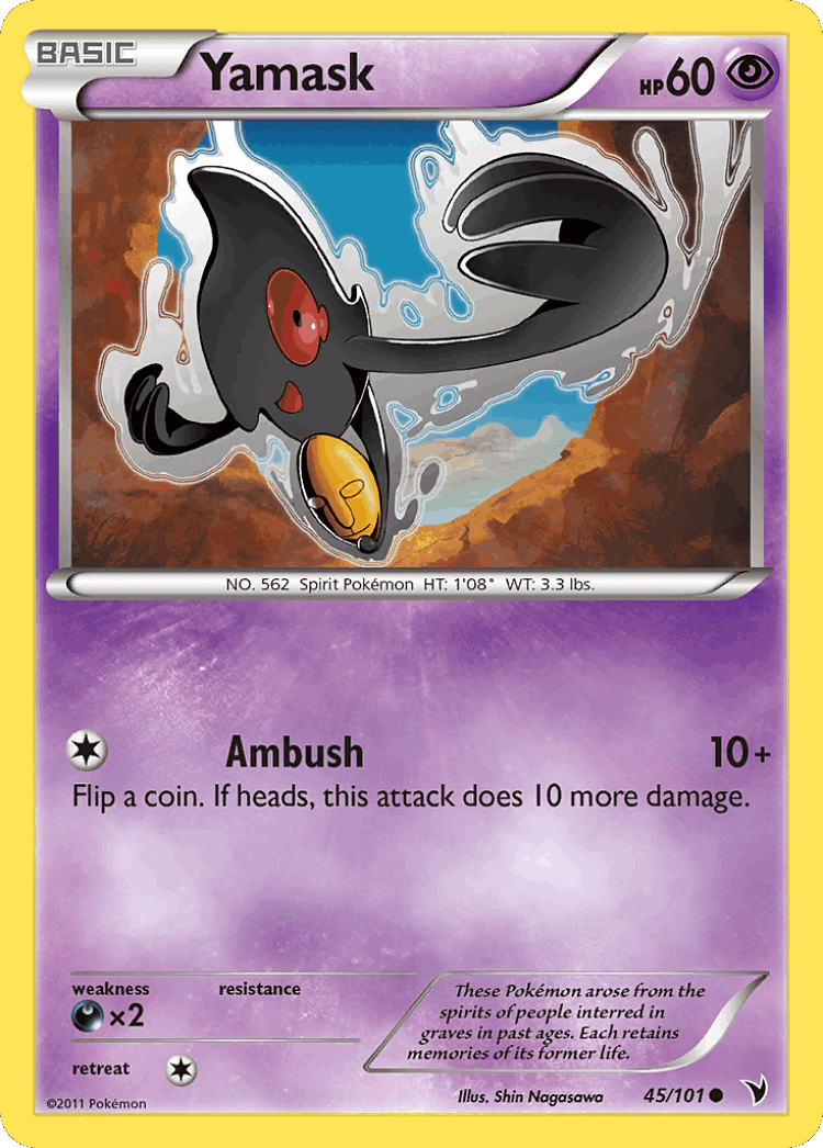 Yamask #45 from Noble Victories - Common - Illustrated by Shin Nagasawa