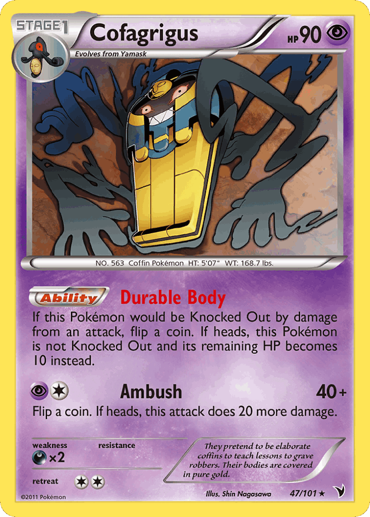 Cofagrigus #47 from Noble Victories - Rare - Illustrated by Shin Nagasawa