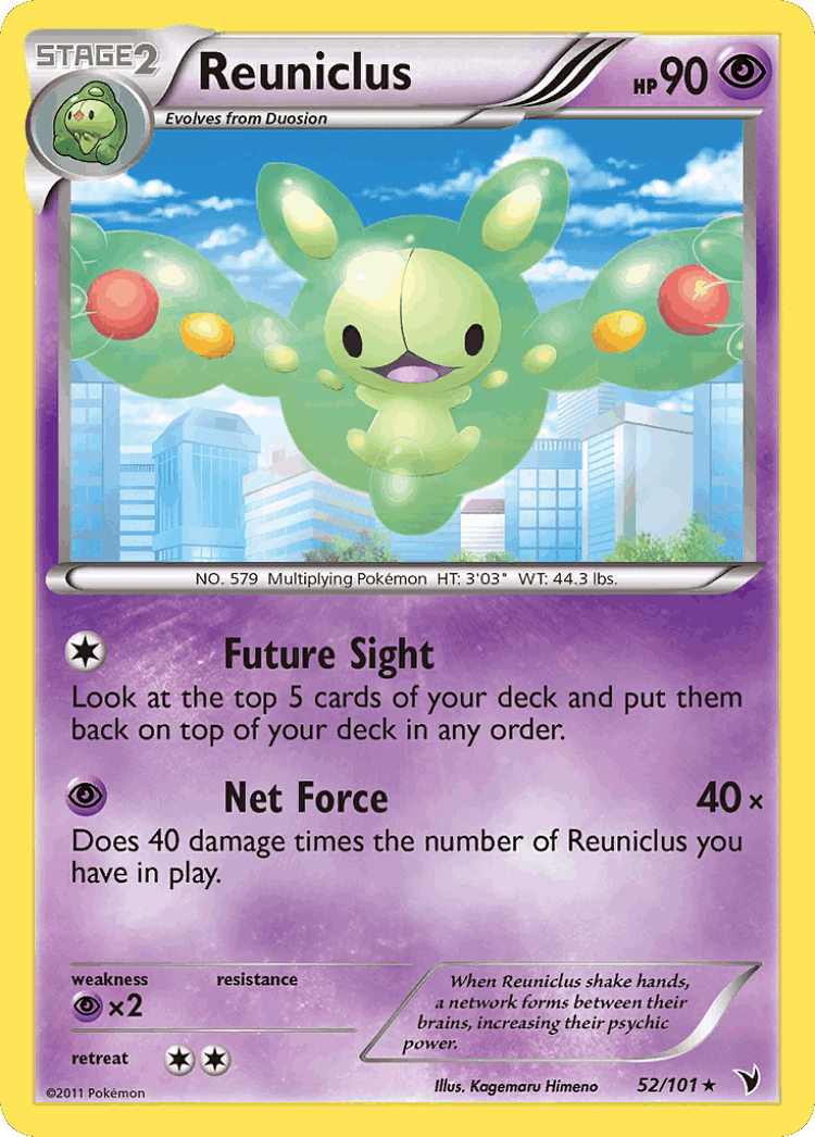 Reuniclus #52 from Noble Victories - Rare - Illustrated by Kagemaru Himeno