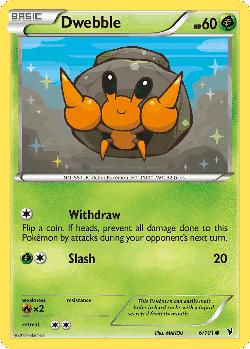 Dwebble Pokémon TCG card art