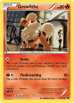 Growlithe Pokémon TCG card art