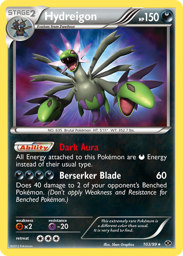 Hydreigon #103 from Next Destinies - Rare Secret - Illustrated by 5ban Graphics