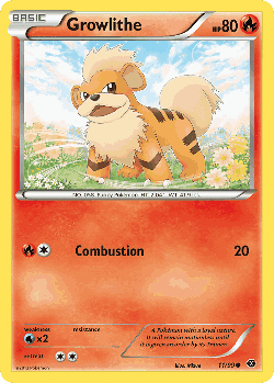 Growlithe Pokémon TCG card art