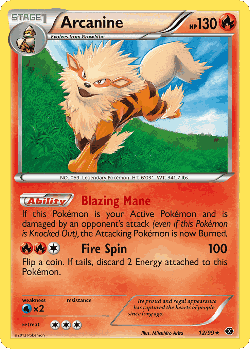 Arcanine Pokémon TCG card art