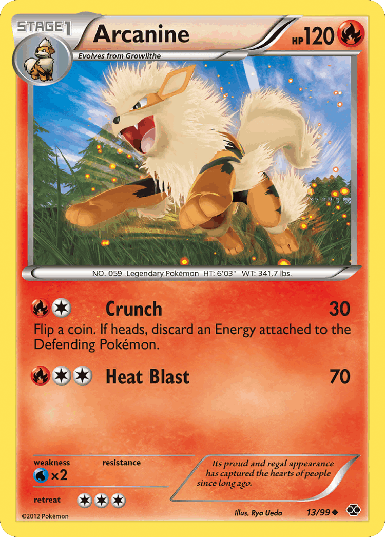 Arcanine #13 from Next Destinies - Uncommon - Illustrated by Ryo Ueda