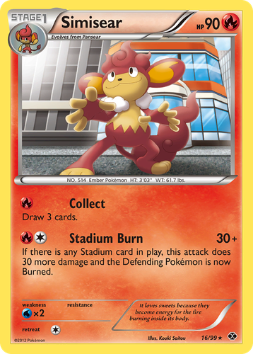 Simisear Pokémon TCG card art