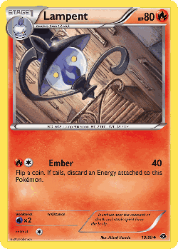 Lampent Pokémon TCG card art