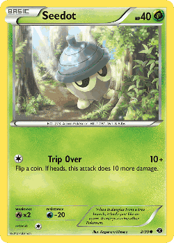 Seedot Pokémon TCG card art