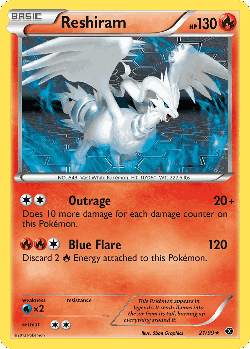 Reshiram Pokémon TCG card art