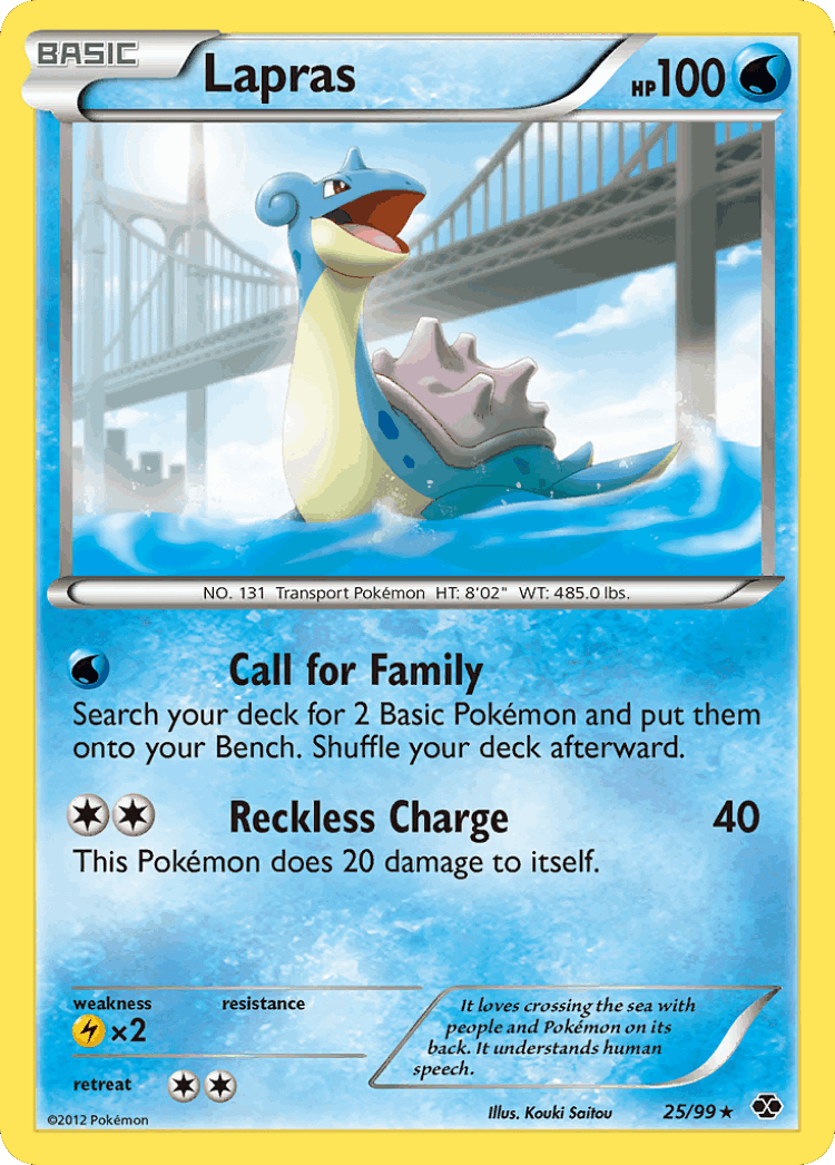 Lapras #25 from Next Destinies - Rare - Illustrated by Kouki Saitou