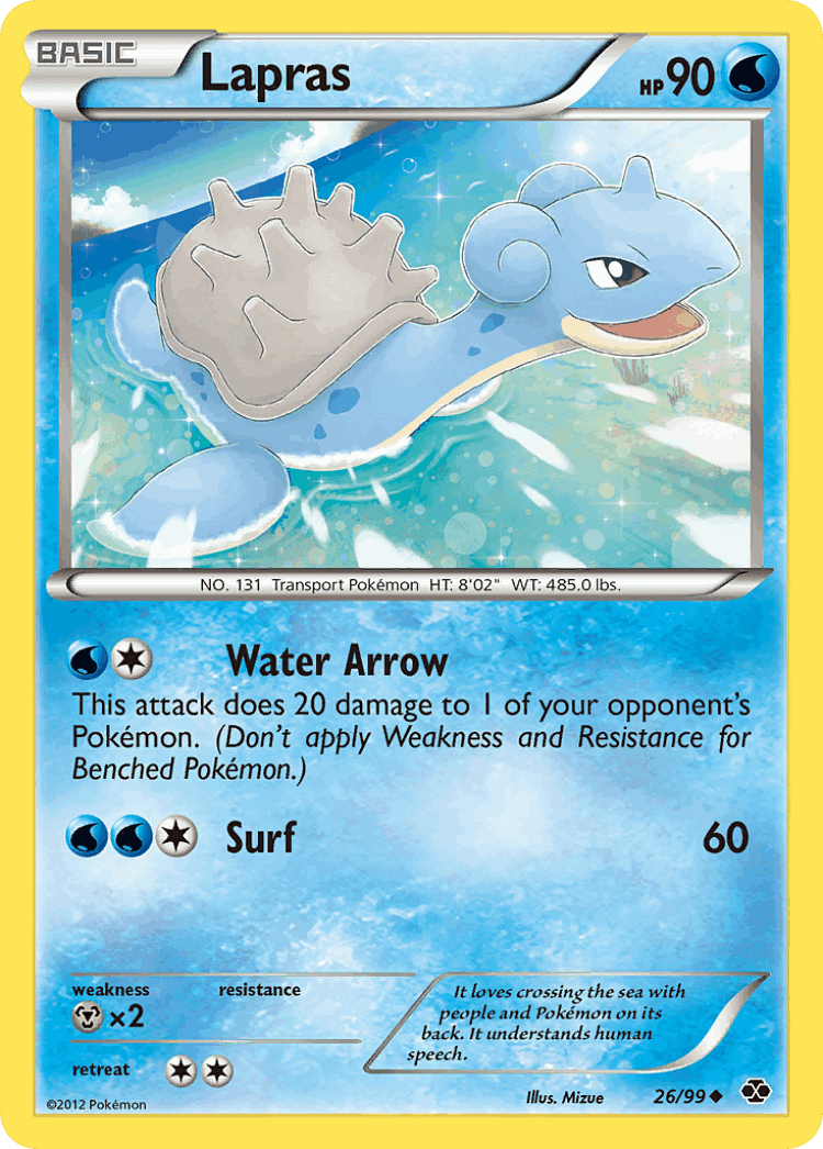 Lapras #26 from Next Destinies - Uncommon - Illustrated by Mizue