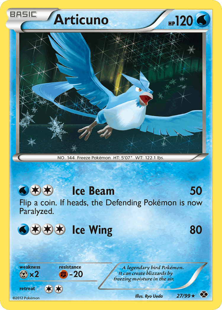 Articuno #27 from Next Destinies - Rare Holo - Illustrated by Ryo Ueda
