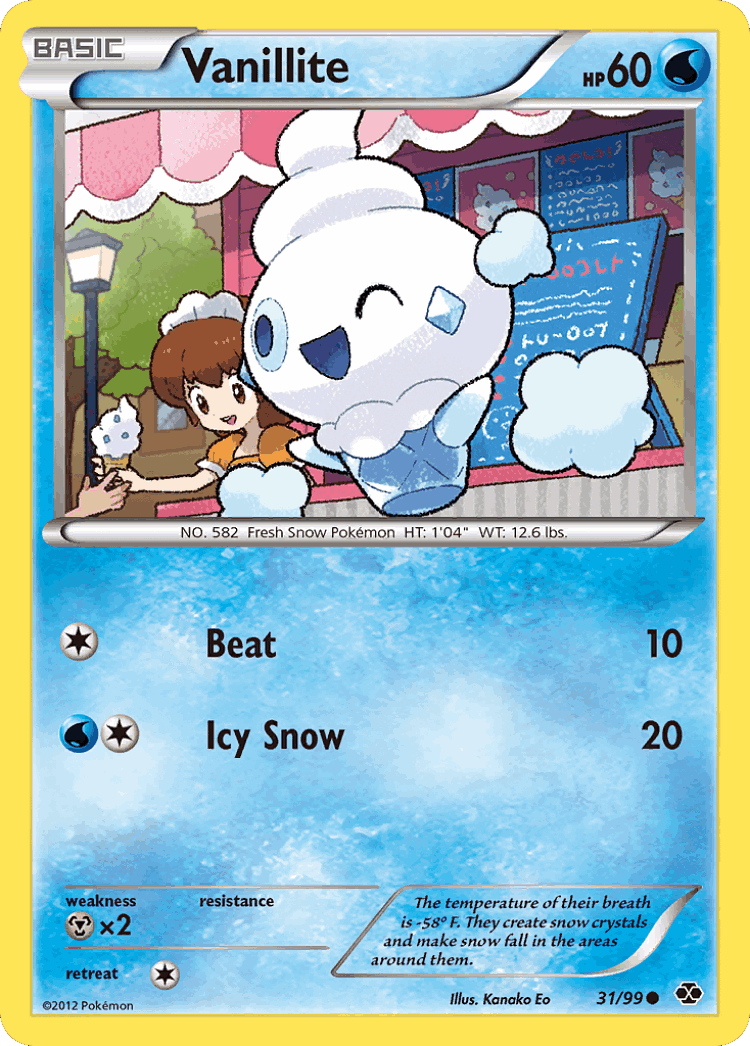 Vanillite #31 from Next Destinies - Common - Illustrated by Kanako Eo