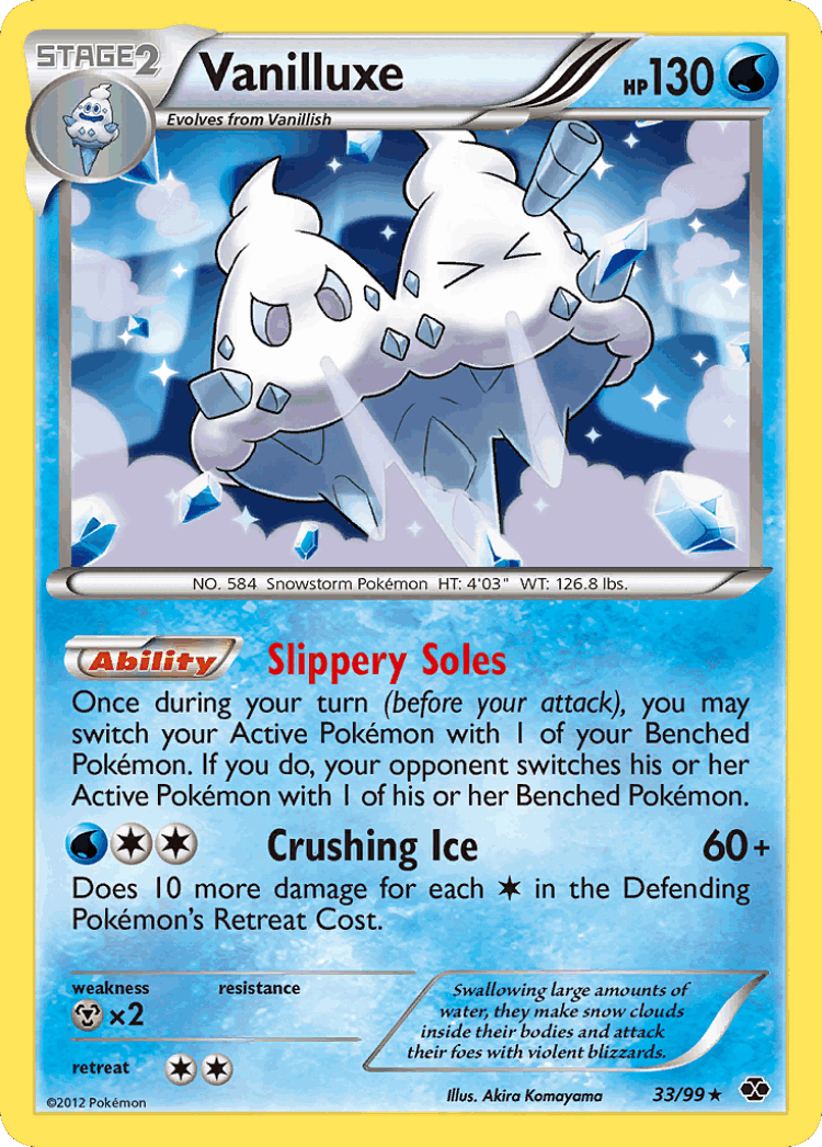 Vanilluxe #33 from Next Destinies - Rare Holo - Illustrated by Akira Komayama