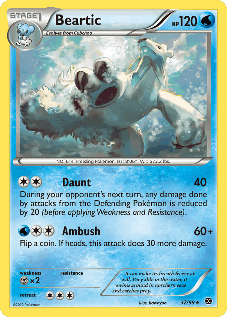 Beartic #37 from Next Destinies - Rare - Illustrated by kawayoo