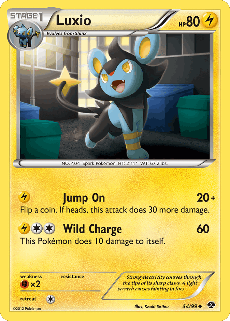 Luxio #44 from Next Destinies - Uncommon - Illustrated by Kouki Saitou