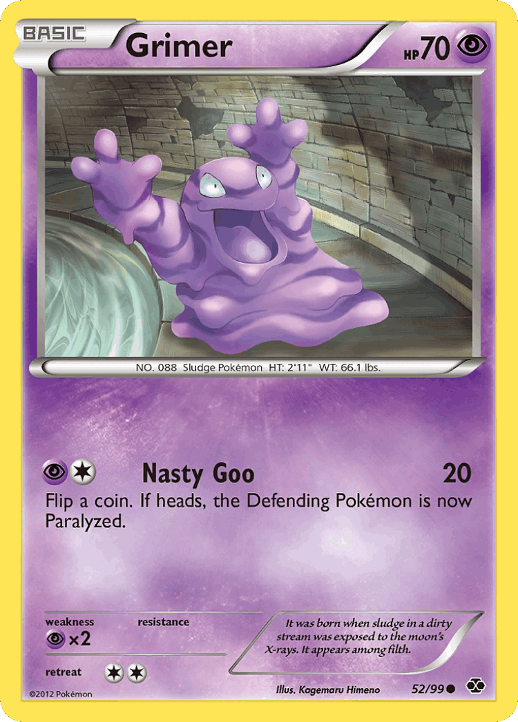Grimer #52 from Next Destinies - Common - Illustrated by Kagemaru Himeno