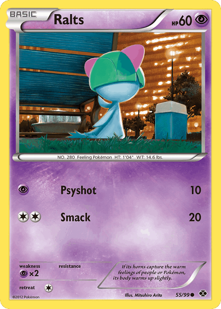 Ralts #55 from Next Destinies - Common - Illustrated by Mitsuhiro Arita