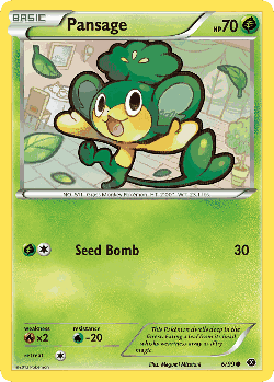 Pansage Pokémon TCG card art