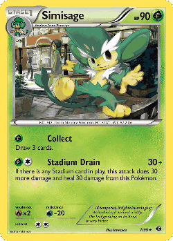 Simisage Pokémon TCG card art