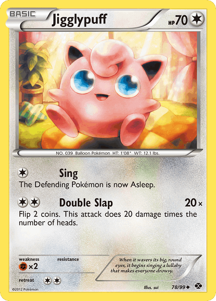Jigglypuff #78 from Next Destinies - Uncommon - Illustrated by sui