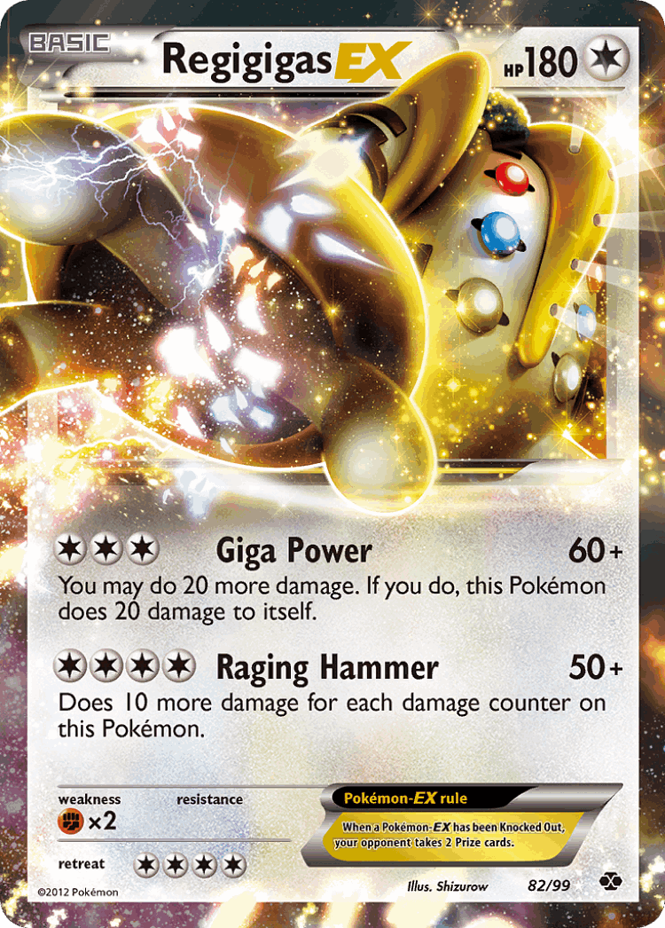 Regigigas-EX #82 from Next Destinies - Rare Holo EX - Illustrated by Shizurow